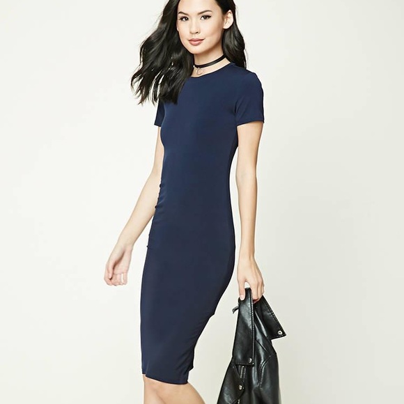 Forever 21 Dresses & Skirts - Forever 21 Plus 1x Navy Stretch T-Shirt Dress